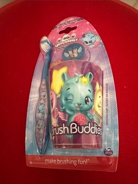 Brush Buddies Kids Toothbrush & Rinsing Cup - Teal